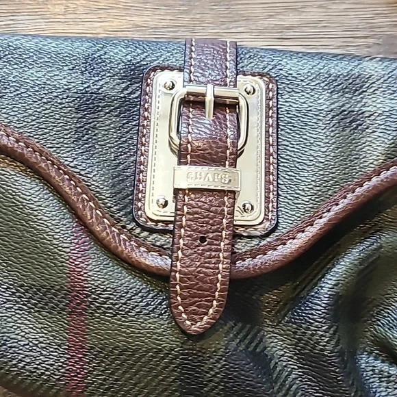 Chaps Green Plaid Purse or wristlet - Picture 2 of 6